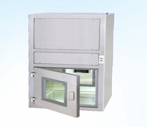 Dynamic pass box for pharma cleanrooms